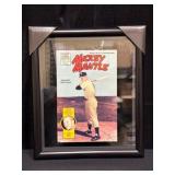 Framed Mickey Mantle Comic Book No. 1