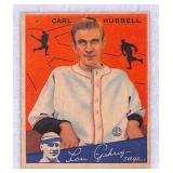 1934 Goudey Carl Hubbell Baseball Card