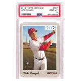2019 Topps Heritage Nick Senzel PSA 10 Card