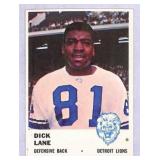 1961 Fleer Dick Lane Detroit Lions Football Card
