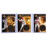 5 Topps Mint Baseball Cards with Medallions