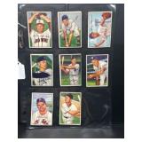 (8) 1952 Topps Baseball Cards
