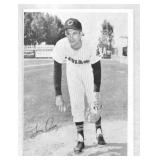 Black-and-White Baseball Photo Jim Perry 8.5x6