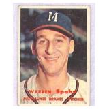 1957 Topps Warren Spahn Baseball Card