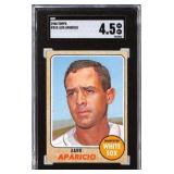 1968 Topps #310 Luis Aparicio SGC 4.5 Graded