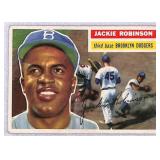 1956 Topps Jackie Robinson Crease Free