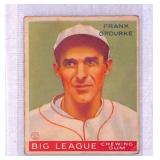 1933 Goudey Baseball Card No. 87 Frank Oï¿½Rourke