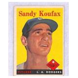 1958 Topps #187 Sandy Koufax Baseball Card