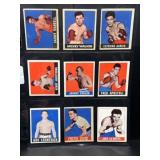(9) 1948 Leaf Boxing Trading Cards