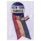 New York Yankees Pinback Button with Ribbon