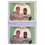 1960 Topps N.L. Hitting Kings #317 Card Pair