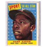 1958 Hank Aaron Sport Magazine All-Star Card