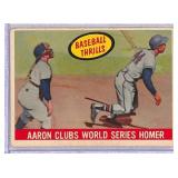 1959 Topps Baseball Thrills Hank Aaron #467