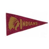 Vintage Felt Pennant with Indians Design 4´´