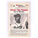 1961 Baseball Hi-Lites Card No. 51 Hank Aaron