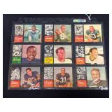 1962 Topps Football Stars (9 Cards)