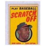 1970 Topps Scratch-Off Game Card Hank Aaron
