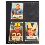 (3) 1954 Bowman Football Cards