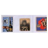 Three Vintage Football Trading Cards