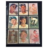 9 1957 Topps Baseball Cards