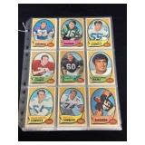 1970 Topps Football Card Collection, 45 Cards