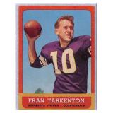 1963 Topps Fran Tarkenton Football Card