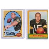 Two Bart Starr Green Bay Packers Football Cards