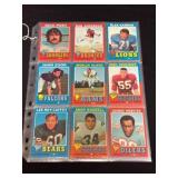 (45) 1971 Topps Football Trading Card Collection