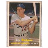 1957 Topps Gil Hodges Baseball Card #80