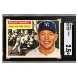 1956 Topps Mickey Mantle Card #135, SGC 2.5