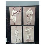 (4) 1947-66 Baseball Exhibit Cards