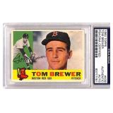 1960 Topps Tom Brewer Signed Baseball Card