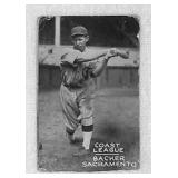 1931 Zeenut PCL Baseball Card, Backer