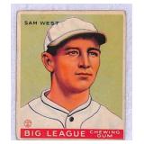 1933 Goudey Sam West Baseball Card No. 166
