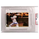 Hank Aaron Signed Baseball Card PSA DNA