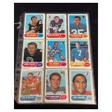 (27) 1968 Topps Football Card Collection in Binder