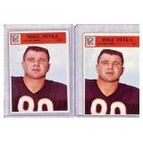 (2) 1966 Philadelphia Mike Ditka Football Cards