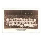1927 New York Yankees Postcard Ruth/Gehrig