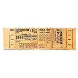 1944 Boston Red Sox World Series Phantom Ticket