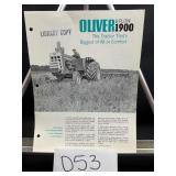 Oliver 8 Plow 1900 Brochure