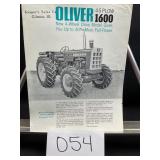Oliver 1600 Brochure