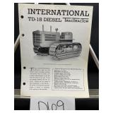 International TD-18 Diesel Trac Tractor Brochure