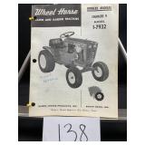 Wheel Horse Charger 9 Model 1-7932