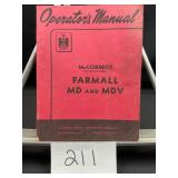 IH McCormick Farmall MD and MDV 1946