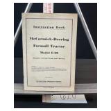 Instruction Book McCormick Deering Farmall Tractor