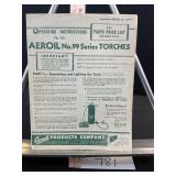 Operating Instructions Aeroil No 99 Series Torches