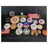 Patriotic Buttons, Miniature Flags