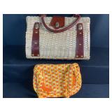 Wicker Purse & Cloth Purse