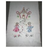 Embroidered Child Quilt 55 x 35 inches
