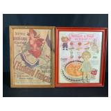 Campbells & Paris Framed Advertising Pieces